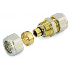 Vernikkelde rechte knelkoppeling 16x16