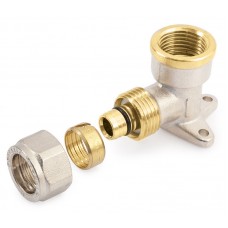 Vernikkelde Muurplaat Knel x Binnendraad 1/2"x16 Vernikkelde Muurplaat Knel x Binnendraad 1/2"x16