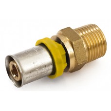 Gas - Rechte Koppeling Pers x Buitendraad 20x1/2" Gas - Rechte Koppeling Pers x Buitendraad 20x1/2"