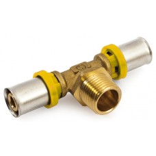 Gas - T-stuk Pers x Buitendraad 20x3/4"x20
