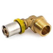 Gas - Knie Pers x Buitendraad 20x1/2"